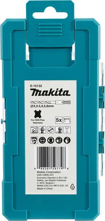 Image du produit Makita Jeu de forets à métaux (3,0, 5,0, 6,00 mm, 4,0, 3,5)