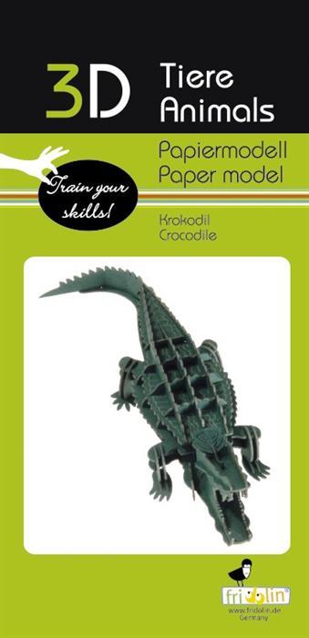 Actual product image Fridolin 3-D paper model "Crocodile"