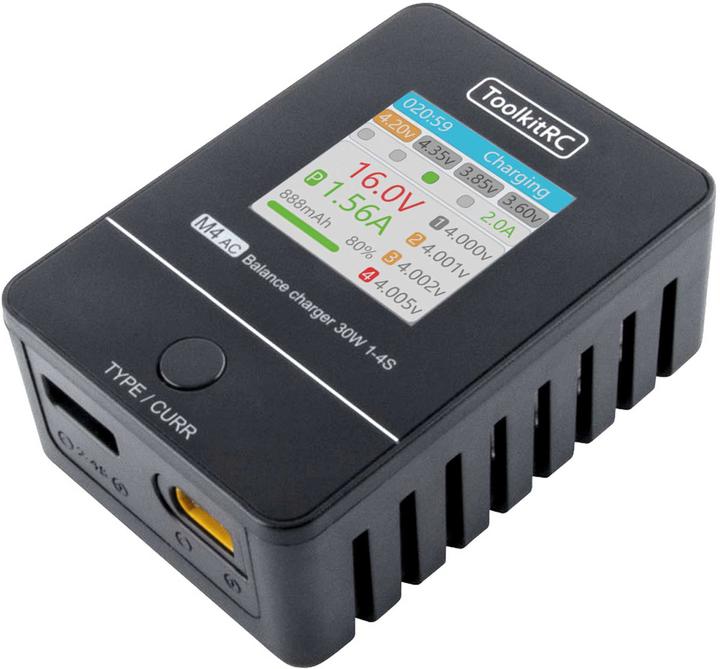 Image du produit Toolkitrc Chargeur de batterie M4AC, 25W, 2-4S