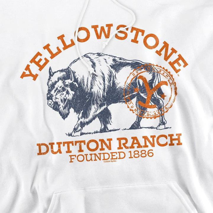 Immagine prodotto Yellowstone Dutton Ranch Felpa con Cappuccio Buffalo Uomo (L)