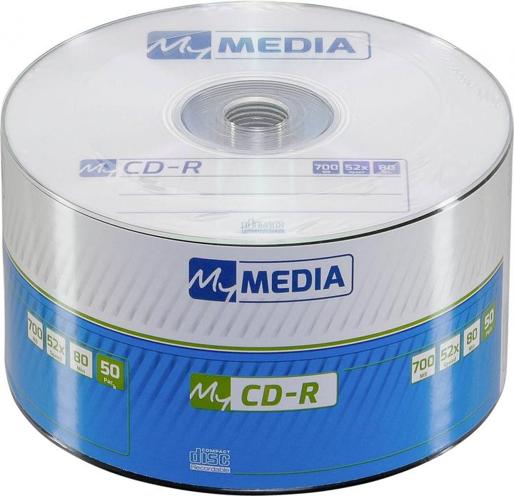 Produktbild MyMedia 1x50 CD-R 80 / 700MB 52x Speed Wrap (50 x)