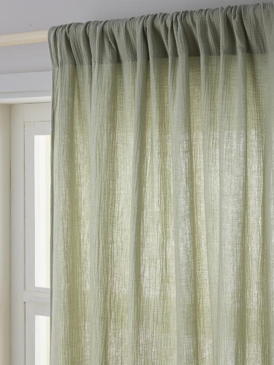 Image du produit Vertbaudet Rideau de chambre d'enfant en mousseline, cordon de serrage (140 x 260 cm)