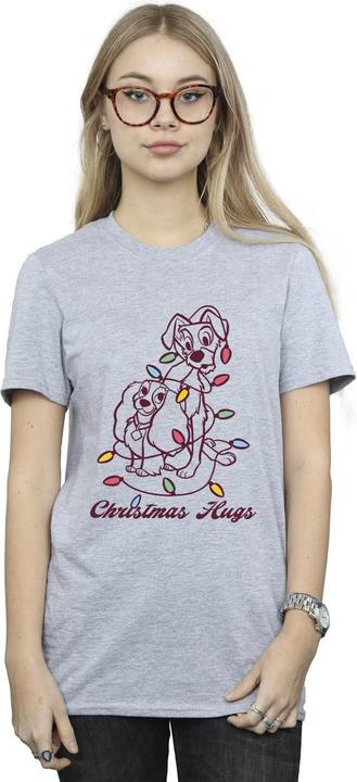 Disney Lady And The Trump Christmas Hugs TShirt (L)