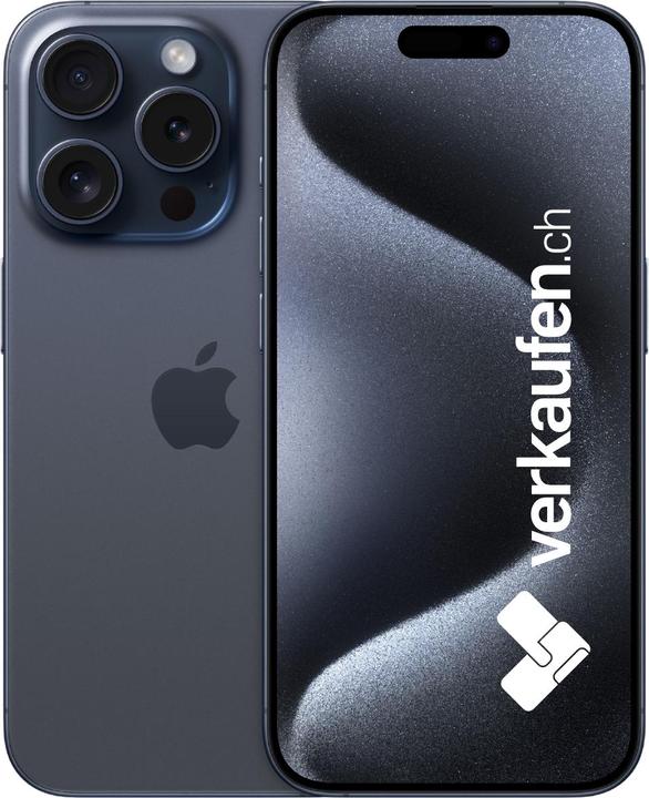 verkaufen.ch iPhone 15 Pro (256 GB, Blue Titanium, 6.10", 0.00 Mpx, SIM + eSIM, A / Wie neu)