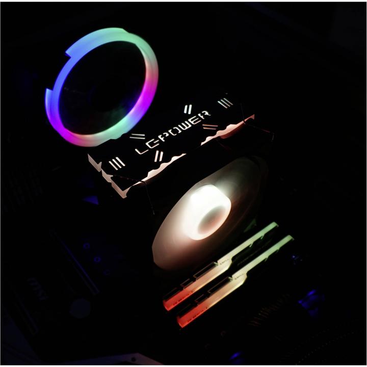 Actual product image LC-Power LC-CC-120-ARGB-PRO, 800-1800 rpm, 58 CFM, 4-pin PWM, RGB LED, DC (145 mm)