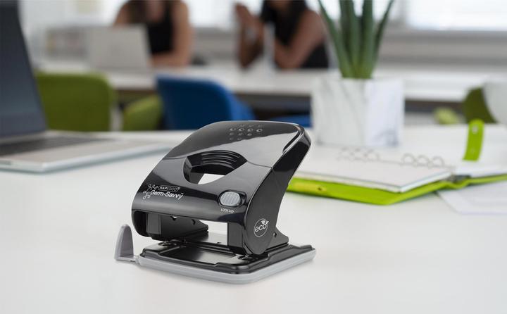Immagine prodotto Rapesco X5-40ps ECO Less Effort 2-fold hole punch, con protezione antibatterica Germ-Savvy (nero)