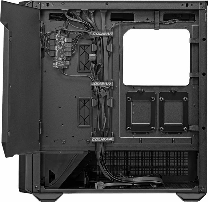 Actual product image Cougar MX600 Black | PC Case | Mid Tower / Mesh Front Panel / 3 x 140mm + 1 x 120mm Fans / (mATX, Mini-ITX, ATX, SSI CEB)