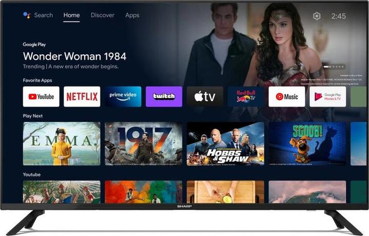 Produktbild Sharp 40FG2EA 40" (101cm) Full HD Android Frameless TV, Google Assistant (40", FG2, LED, Full HD)
