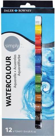 Produktbild Magni Daler Rowney 134500100 - Simply Watercolour Set, 12 x 12 ml (144 ml)