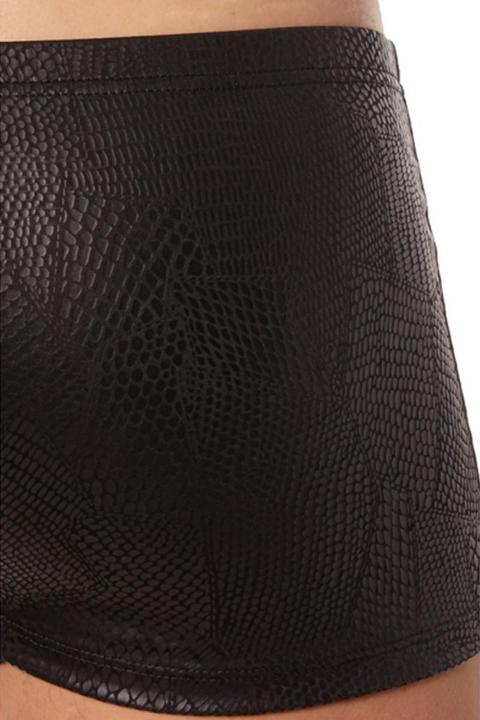 Produktbild Look Me schwarzer Herren Boxer Short Lack und Leder (S)