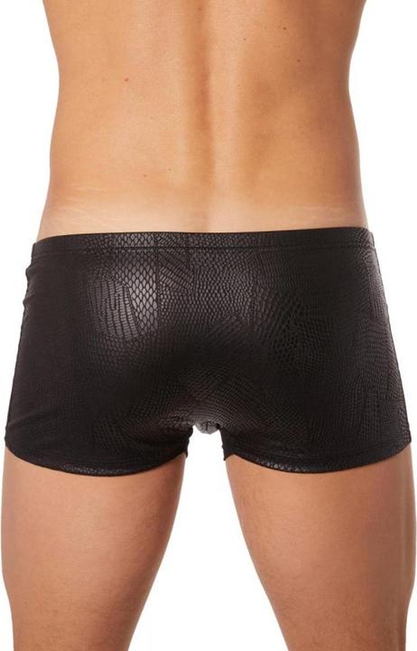 Produktbild Look Me schwarzer Herren Boxer Short Lack und Leder (S)