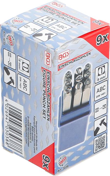 Image du produit BGS Chiffres à frapper 8 mm