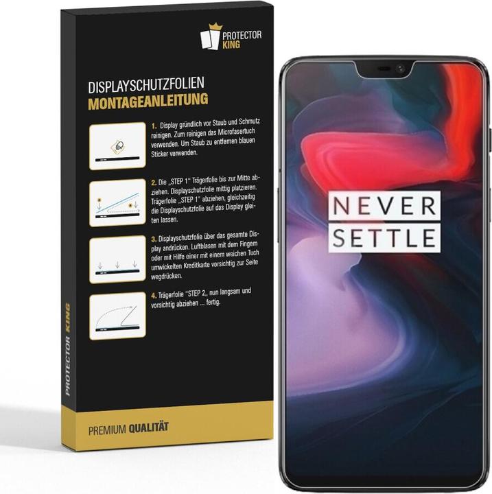 Produktbild Protectorking 3x Panzerfolie Anti-Shock HD Klar (3 Stück, OnePlus 6)