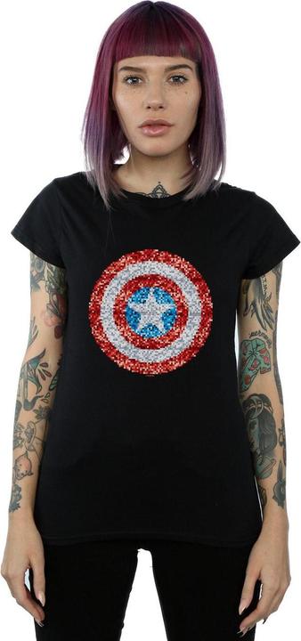 Produktbild Captain America Pixelated Shield TShirt (S)