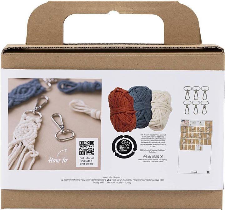 Actual product image Creativ Company Mini Macramé Key Ring Craft Set