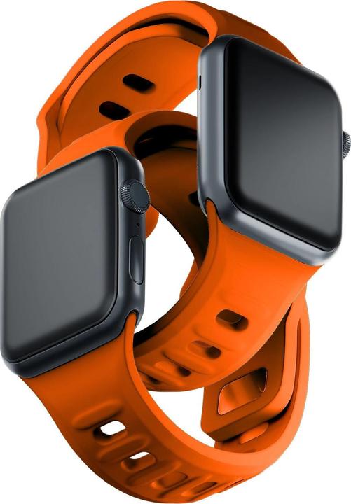 Produktbild 3MK Silicone Watch Strap pomarańczowy/ orange dla Apple Watch 42/44/45/49mm (Silikon, Edelstahl)