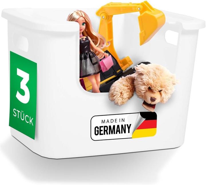 Produktbild Novaliv 3x Aufbewahrungsbox Bad Organizer Kleiderschrank Schubladen Ordnungssystem Weiss Wohnmobil Sc (35 x 25 x 25 cm)