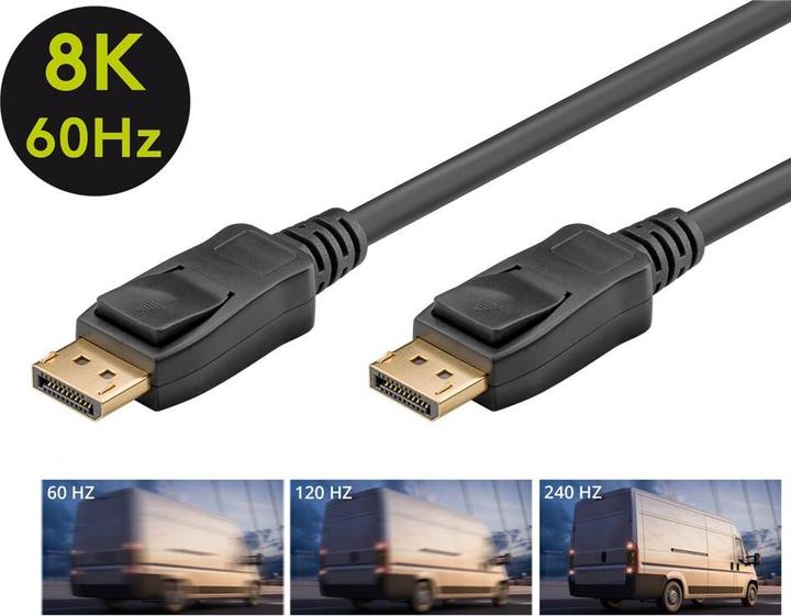 Actual product image Goobay DisplayPort cable 2.0, 40 Gbit/s (1 m, DisplayPort)