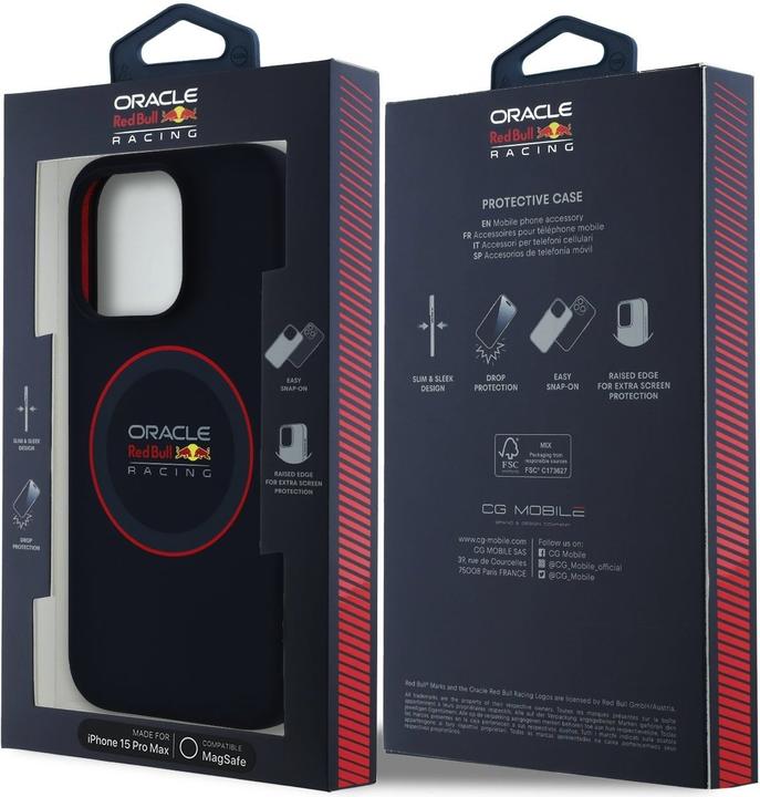 Actual product image Red Bull Hülle MagSafe Silikonhülle mit rotem Ring (Apple iPhone 15 Pro Max)