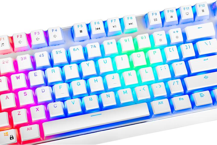 Image du produit Modecom VOLCANO LANPARTY RGB PUDDING EDITION Clavier de jeu blanc Bleu US (US, Filaire)