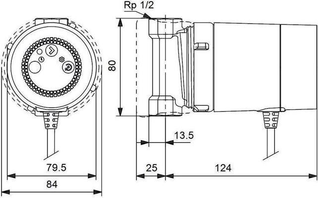 Produktbild Grundfos Zirkulationspumpe COMFORT 15-14 BU PM Dach 80 mm 1/2" mit Zeitschaltuhr 99831284