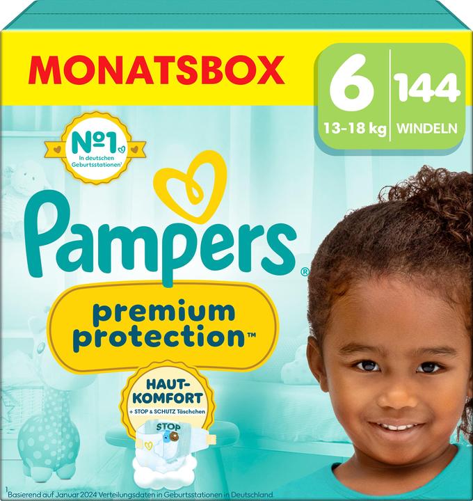 Actual product image Pampers Premium Protection (Size 6, Monthly box, 144 Piece)