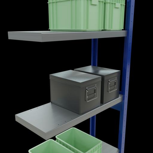 Actual product image Schulte Lagertechnik MULTIplus250 boltless add-on bay system with length bolts