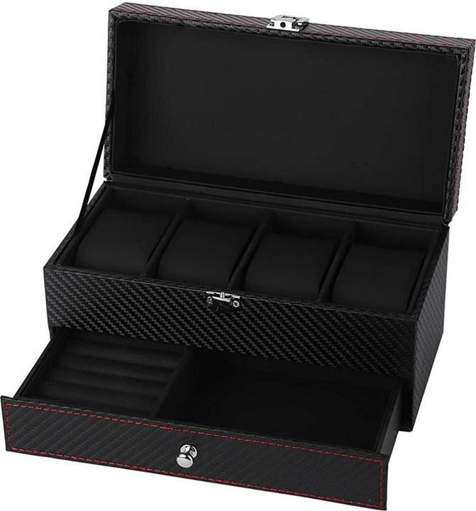 Produktbild JTI Uhrenbox mit Schmuckaufbewahrung - Schwarz