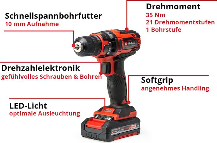 Image du produit Einhell TC-CD 18/35 Li (Fonctionnement sur batterie)