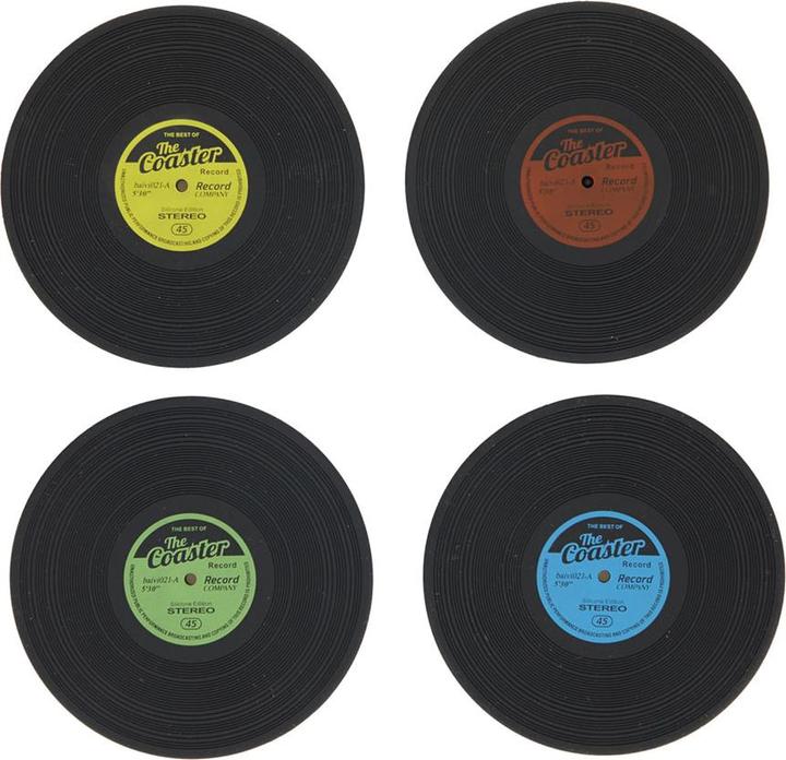 Balvi Glass coasters GREATEST HITS (4 x, Glass coaster)
