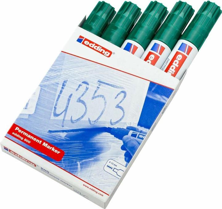 Actual product image Edding Permanent marker 800 (Green, 12 mm, 5 x)