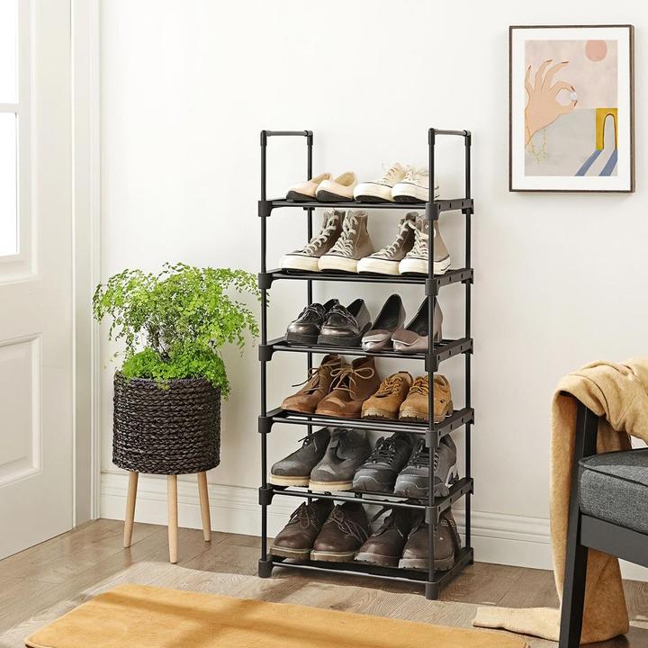 Actual product image Songmics Shoe rack black 45.0 x 30.0 x 106.0 cm (45 x 30 x 106 cm)