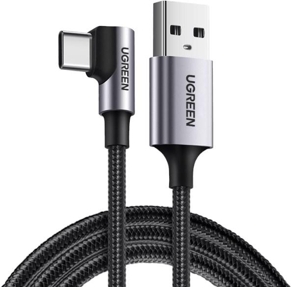 Productafbeelding Ugreen USB-C Haaks naar USB-A 2.0 A 3A Datakabel (2 m, USB 2.0, 18 W)
