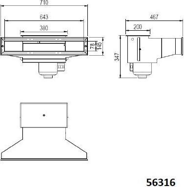 Produktbild Astral Pool Edelstahl-Skimmer mit schmaler Mündung 550 bis 650 für Beton- und Fliesenbecken 56316 A600