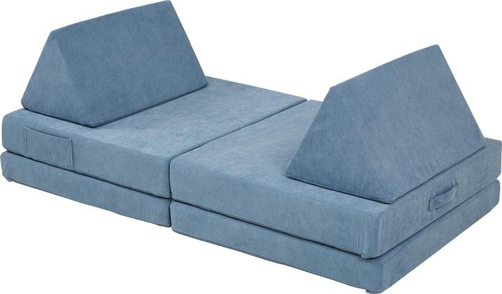Produktbild En.Casa Spielsofa Norhulta 5-tlg. 120x66x46 cm Cord Blau (Kindersofa)
