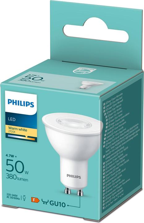 Actual product image Philips Lamp (GU10, 4.70 W, 380 lm, 1 x, F)