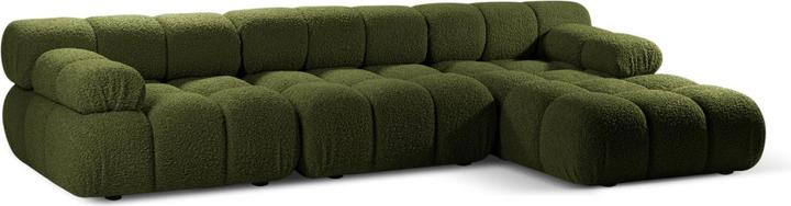 Actual product image Micadoni Velvet Modular Right Corner Sofa, "Bellis", 4 Seats, 282x155x70 Made in Europe (Corner sofa)