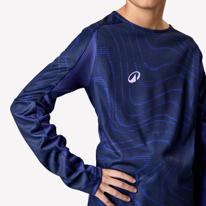 Actual product image Kipsta Kinder Fussball Trikot langarm - Viralto Topo Lines blau (12XL)
