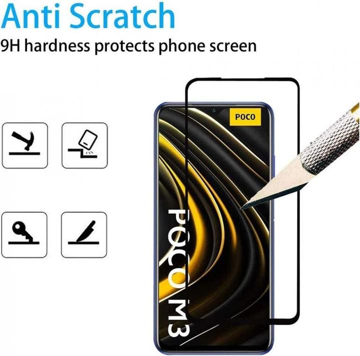 Immagine prodotto Screenguard Xiaomi Poco M3 Pellicola protettiva di vetro a schermo intero 2.5D 9H (1 Pezzo/i, Xiaomi Poco M3)