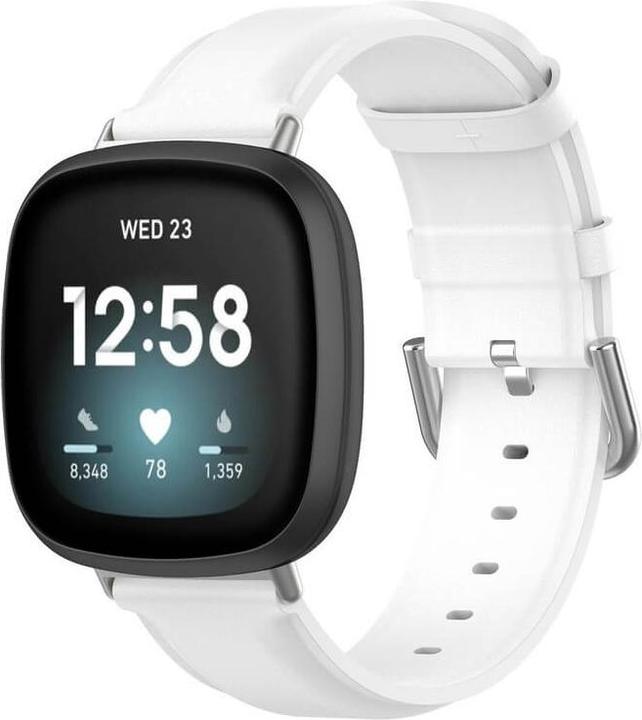 Actual product image Cover-Discount Fitbit Versa / Sense - Leather Bracelet white (Faux leather)