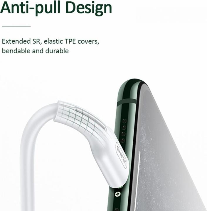 Image du produit Usams U43 Câble de charge rapide USB-C vers lightning 30W, blanc (1.20 m, USB 3.2 Gen 1, 30 W)
