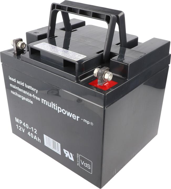 Actual product image Multipower MP40-12 12V 40Ah Bleiakku AGM Blei Gel Akku (12 V, 40 Ah)