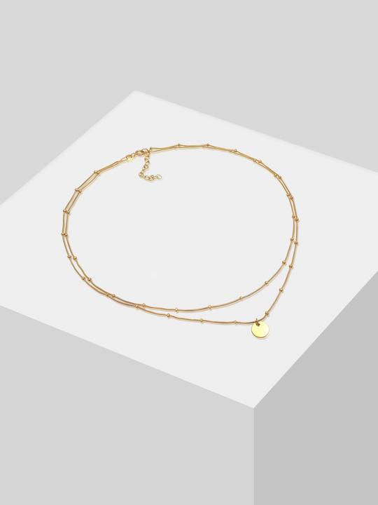 Immagine prodotto Elli Choker Layer Plättchen Kugelkette (Argento, 38 cm)