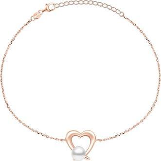 Brilio Silver - Elegant bronze bracelet with genuine pearl BRC28R