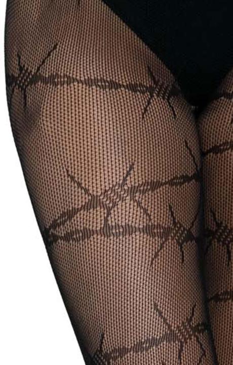 Produktbild Leg Avenue Netzstrumpfhose mit Stacheldrahtoptik (One Size)
