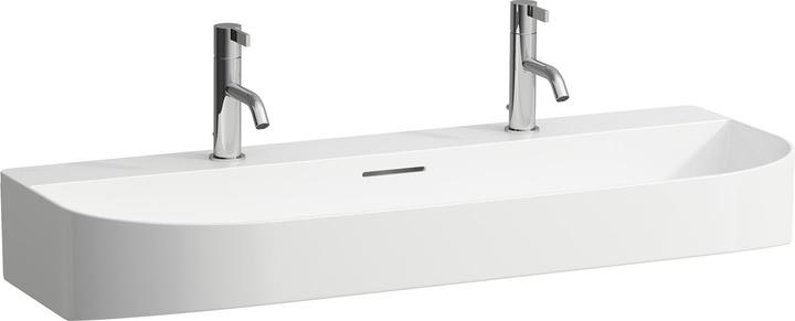 Laufen Sonar washbasin undermount, 2 tap holes, with overflow, 1000x420mm, H810347 (420 mm, 1000 mm)