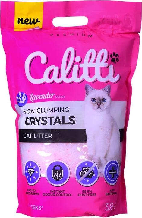 Actual product image Calitti Crystal Lavender - Silicone Litter 3.8l (Antibacterial, 1.90 kg)