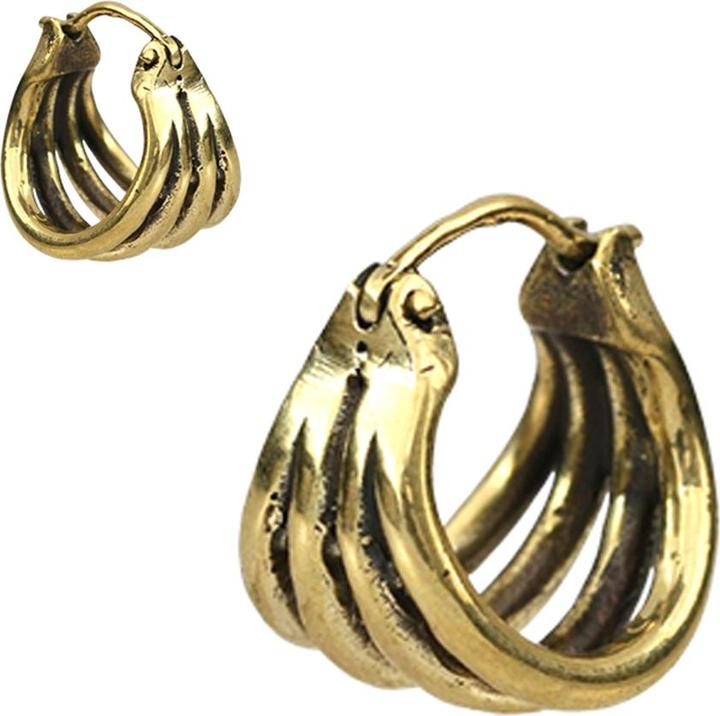 Image du produit Star Piercing Ohrring vergoldet vier Ringe (Laiton)