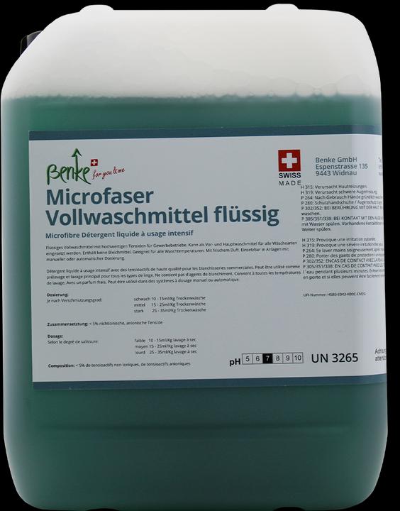 Produktbild Benke Vollwaschmittel Profi für Microfaser - 5 Liter (200 Waschgänge, Flüssigwaschmittel)