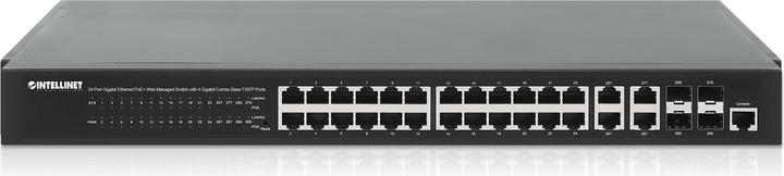 Image du produit Intellinet Commutateur Web géré 24 ports Gigabit Ethernet PoE+ avec 4 ports Gigabit Combo Base-T/SFP (24 Ports)